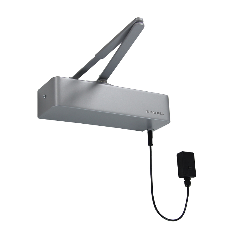S80 Silver Hold Open/ Swing Free Door Closer with Cover